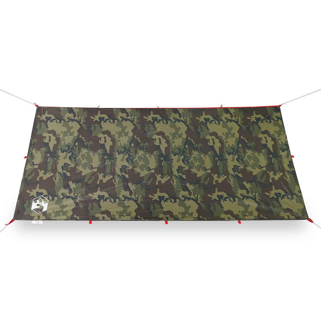 vidaXL Camping Tarp Camouflage 366x306 cm Waterproof - Green