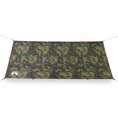vidaXL Camping Tarp Camouflage 406x306 cm Waterproof - Green