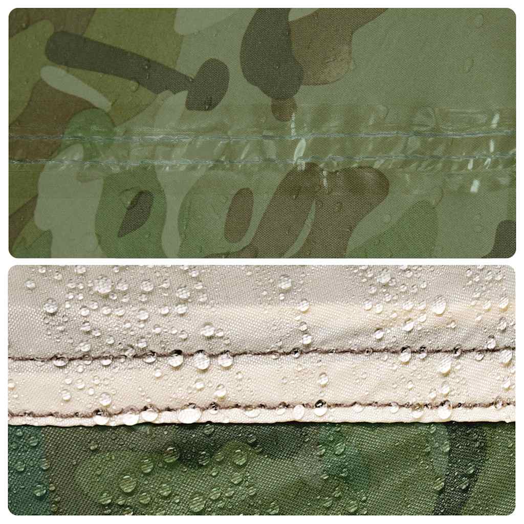 vidaXL Camping Tarp Camouflage 406x306 cm Waterproof - Green