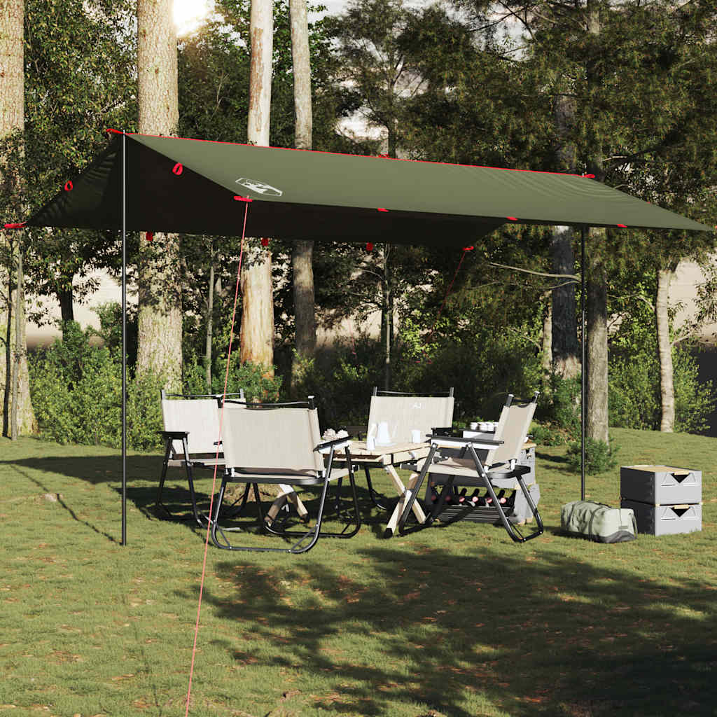 vidaXL Camping Tarp Olive Green 506x306 cm Waterproof