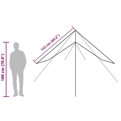 vidaXL Camping Tarp Olive Green 506x306 cm Waterproof