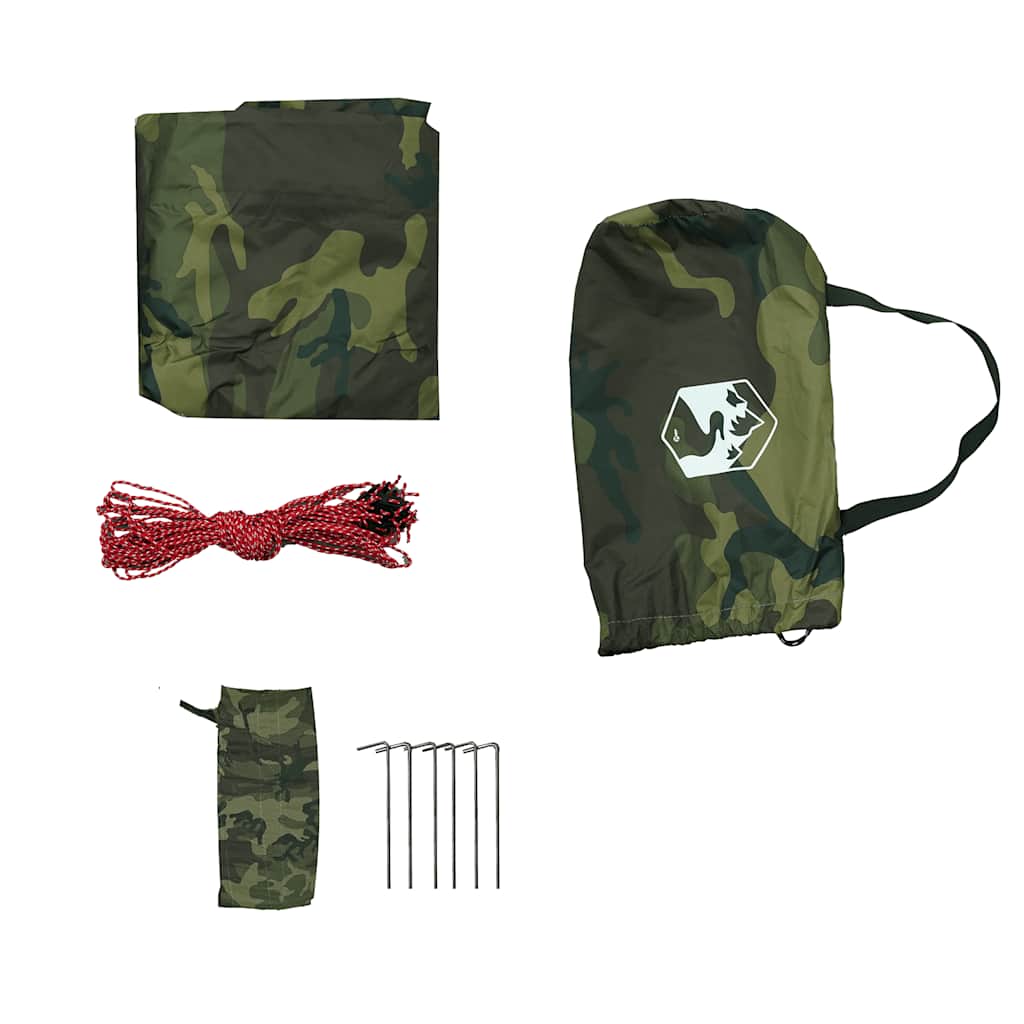 vidaXL Camping Tarp Camouflage 506x306 cm Waterproof - Green