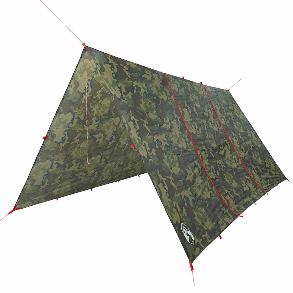 vidaXL Camping Tarp Camouflage 451x420 cm Waterproof - Green