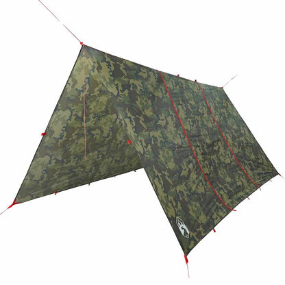vidaXL Camping Tarp Camouflage 451x420 cm Waterproof - Green