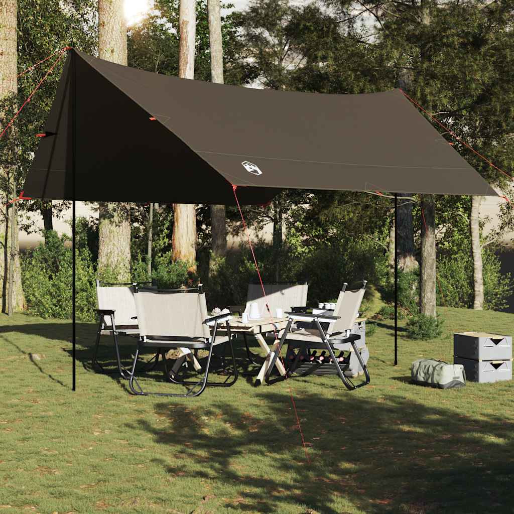 vidaXL Camping Tarp Brown 438x376x212 cm Waterproof