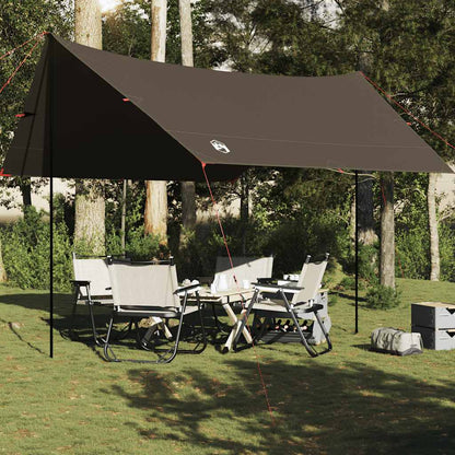 vidaXL Camping Tarp Brown 438x376x212 cm Waterproof