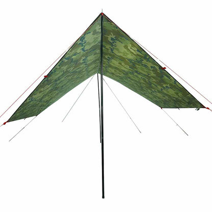 vidaXL Camping Tarp Camouflage 438x376x212 cm Waterproof - Green