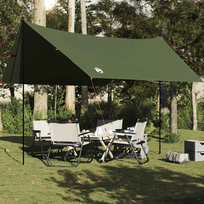 vidaXL Camping Tarp Olive Green 462x306x211 cm Waterproof