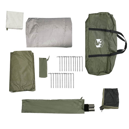 vidaXL Camping Tent Dome 2-Person Olive Green Waterproof