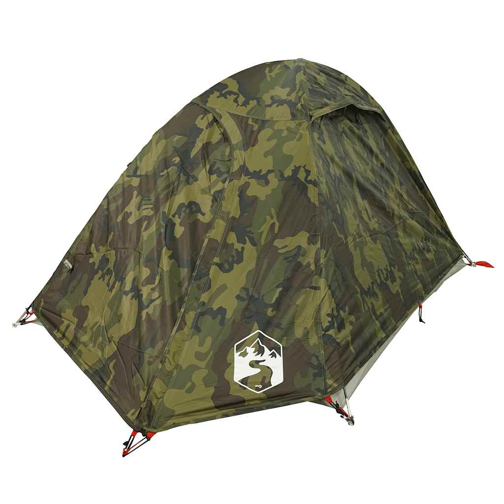 vidaXL Camping Tent Dome 2-Person Camouflage Waterproof - Green