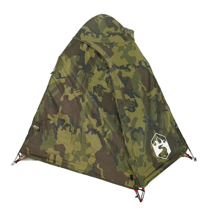 vidaXL Camping Tent Dome 2-Person Camouflage Waterproof - Green
