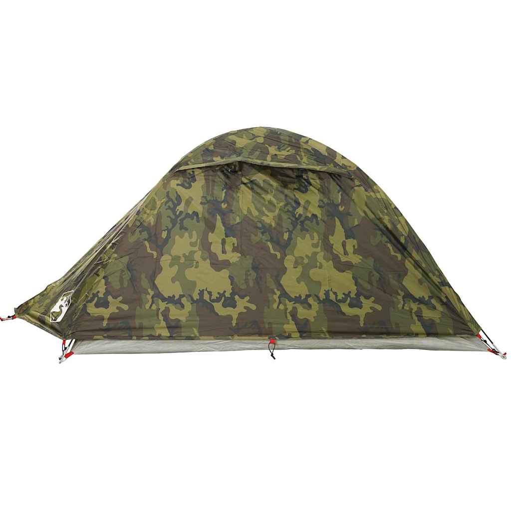 vidaXL Camping Tent Dome 2-Person Camouflage Waterproof - Green