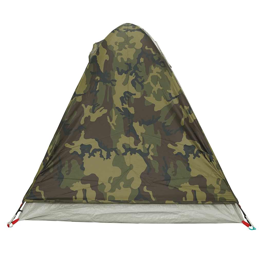vidaXL Camping Tent Dome 2-Person Camouflage Waterproof - Green