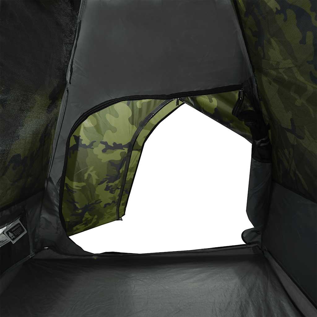vidaXL Camping Tent Dome 2-Person Camouflage Waterproof - Green