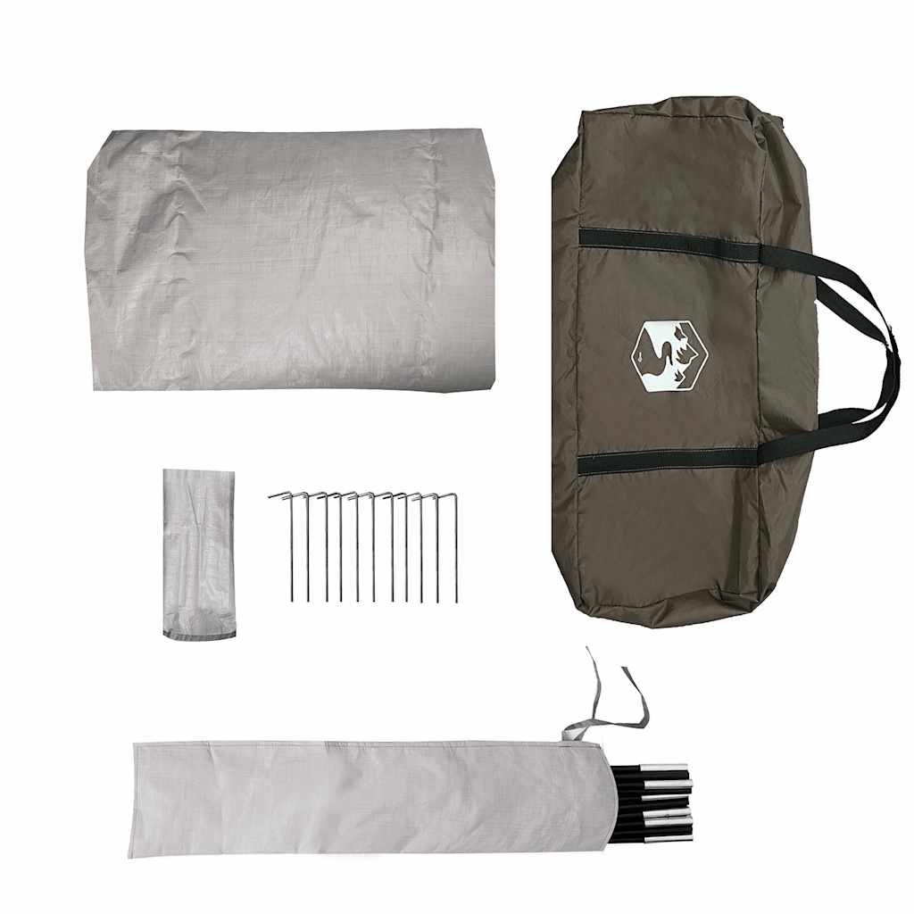 vidaXL Camping Tent Dome 3-Person Brown Waterproof