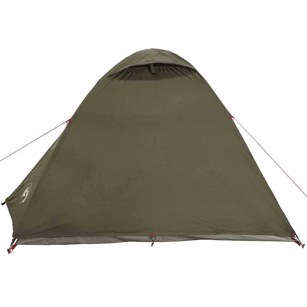 vidaXL Camping Tent Dome 3-Person Brown Waterproof