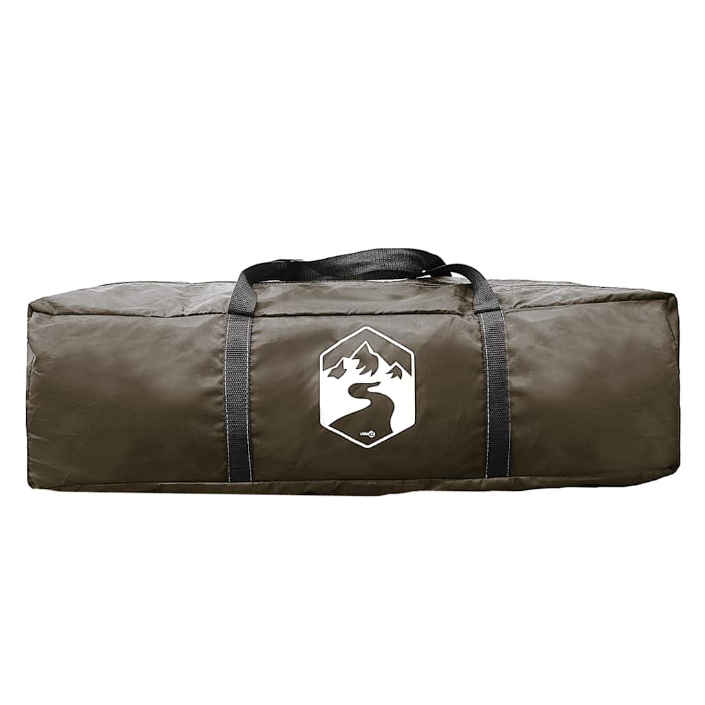 vidaXL Camping Tent Dome 4-Person Brown Waterproof