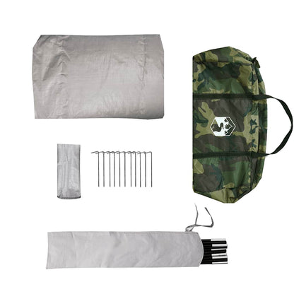 vidaXL Camping Tent Dome 4-Person Camouflage Waterproof - Green