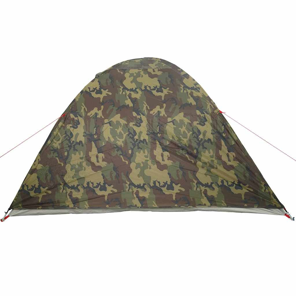 vidaXL Camping Tent Dome 4-Person Camouflage Waterproof - Green