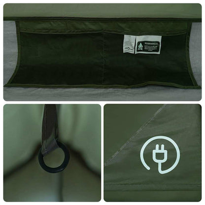 vidaXL Camping Tent 2-Person Olive Green Waterproof