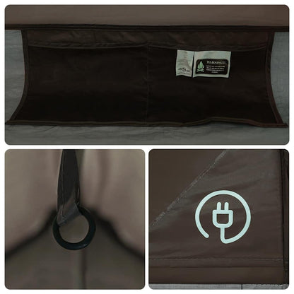 vidaXL Camping Tent 2-Person Brown Waterproof