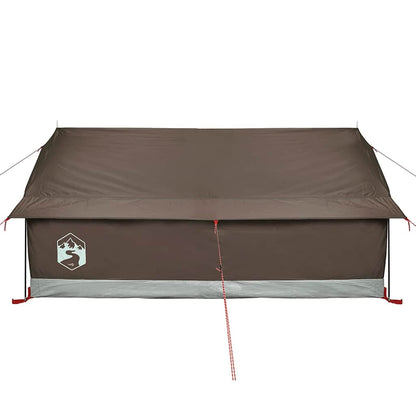 vidaXL Camping Tent 2-Person Brown Waterproof