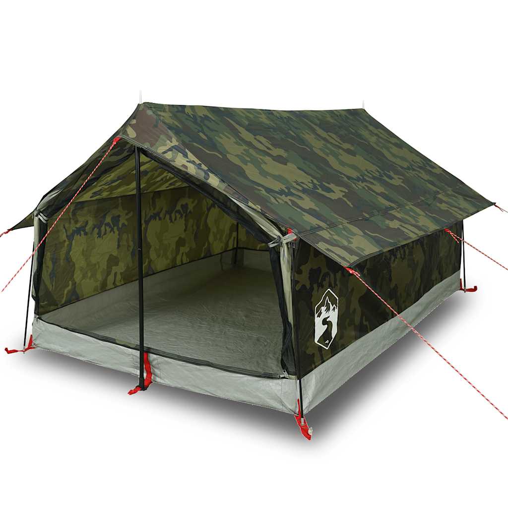 vidaXL Camping Tent 2-Person Camouflage Waterproof - Green