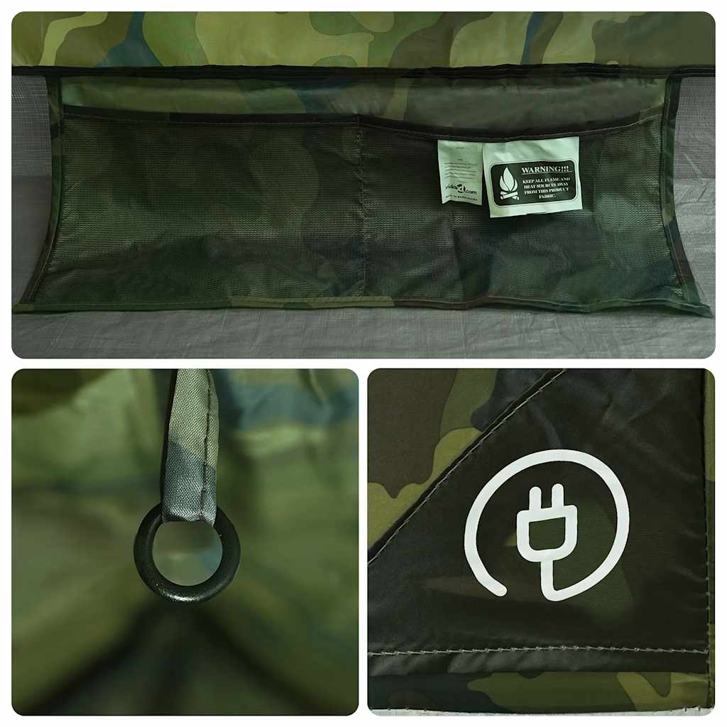vidaXL Camping Tent 2-Person Camouflage Waterproof - Green