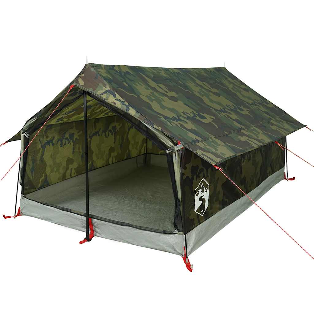 vidaXL Camping Tent 2-Person Camouflage Waterproof - Green