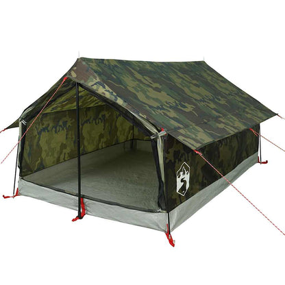 vidaXL Camping Tent 2-Person Camouflage Waterproof - Green