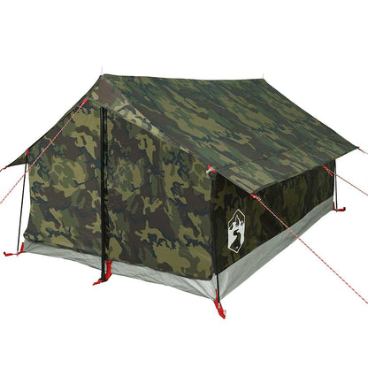 vidaXL Camping Tent 2-Person Camouflage Waterproof - Green