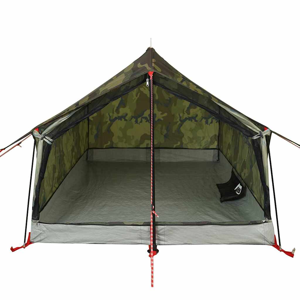 vidaXL Camping Tent 2-Person Camouflage Waterproof - Green