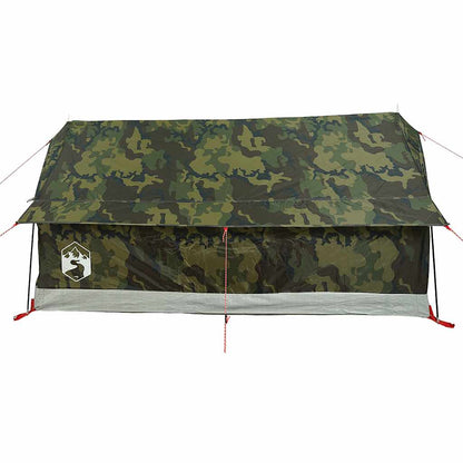 vidaXL Camping Tent 2-Person Camouflage Waterproof - Green