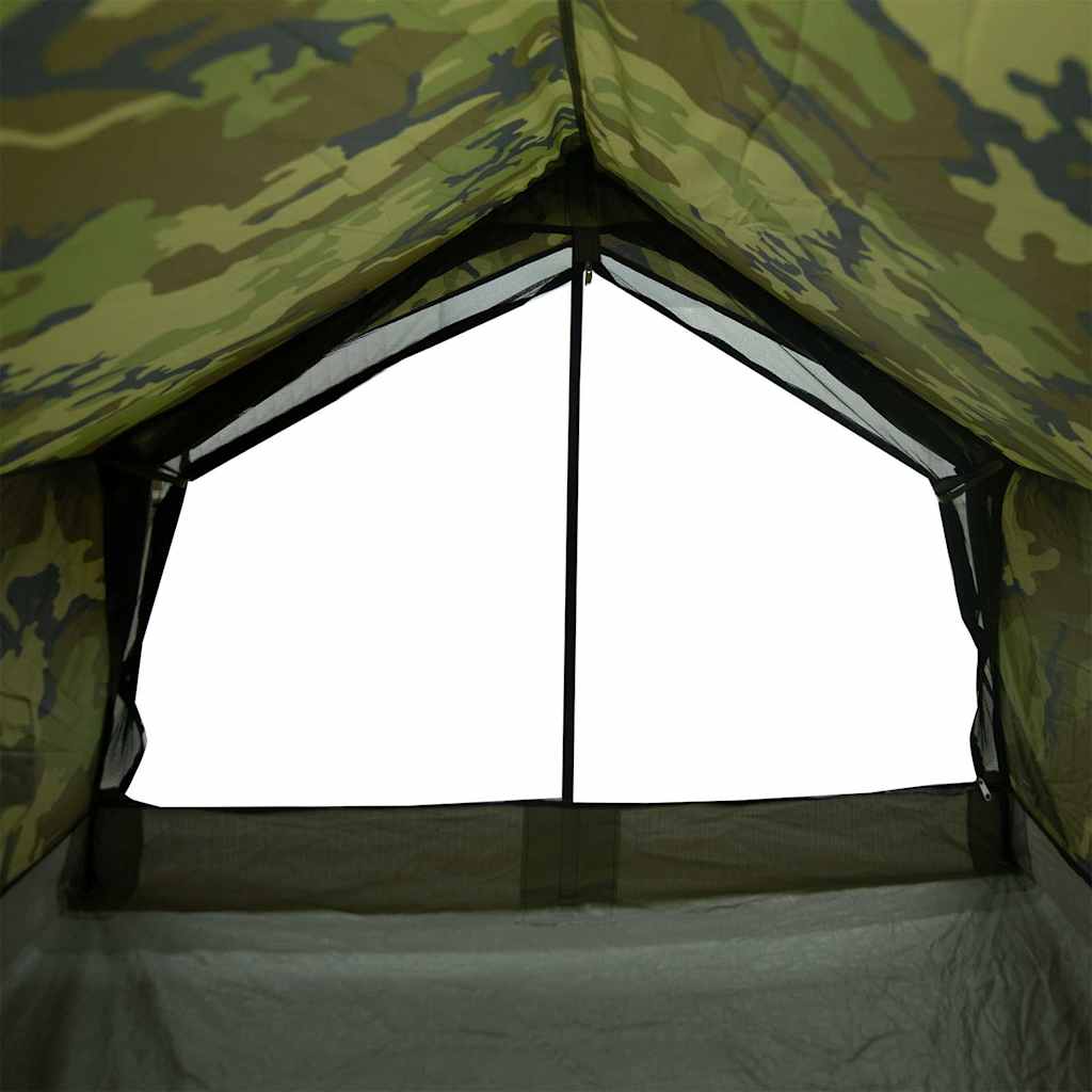 vidaXL Camping Tent 2-Person Camouflage Waterproof - Green