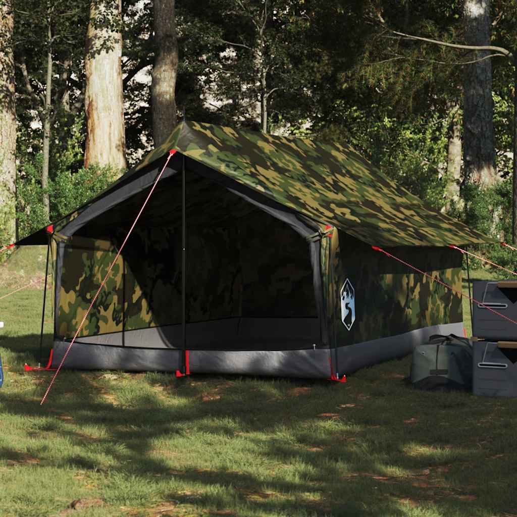 vidaXL Camping Tent 2-Person Camouflage Waterproof - Green