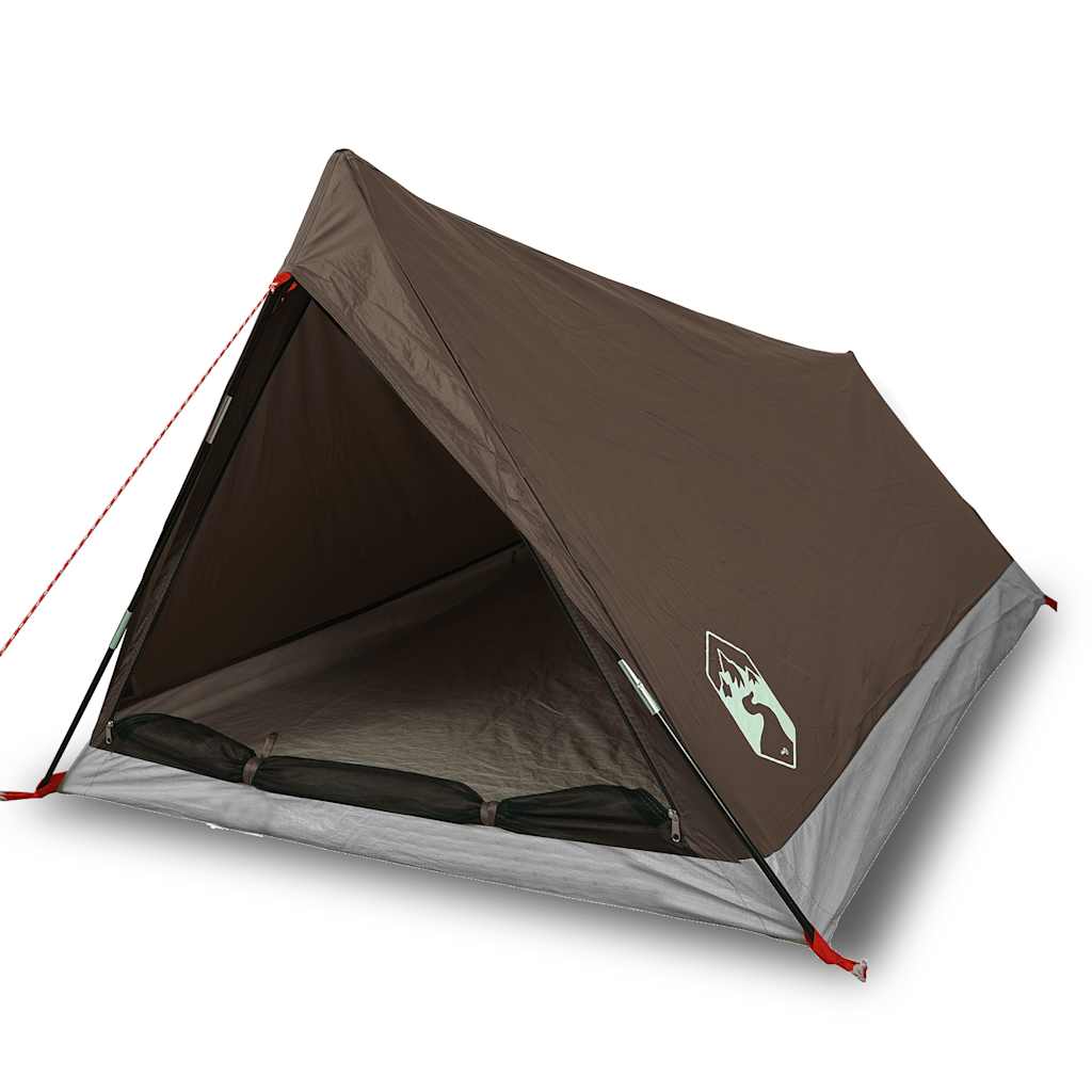 vidaXL Camping Tent 2-Person Brown Waterproof - 37890