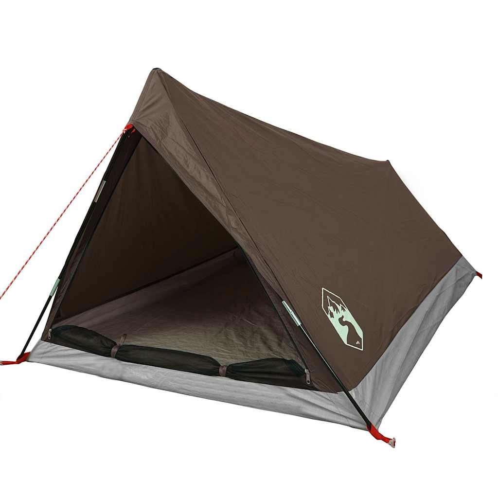 vidaXL Camping Tent 2-Person Brown Waterproof - 37890