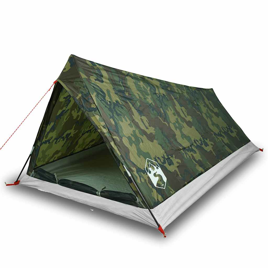 vidaXL Camping Tent 2-Person Camouflage Waterproof - Green - 37895