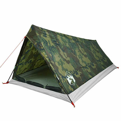 vidaXL Camping Tent 2-Person Camouflage Waterproof - Green - 37895