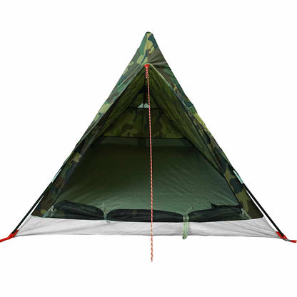 vidaXL Camping Tent 2-Person Camouflage Waterproof - Green - 37895