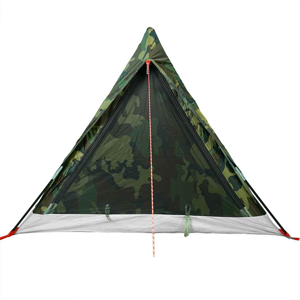 vidaXL Camping Tent 2-Person Camouflage Waterproof - Green - 37895