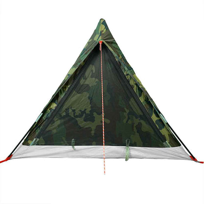 vidaXL Camping Tent 2-Person Camouflage Waterproof - Green - 37895