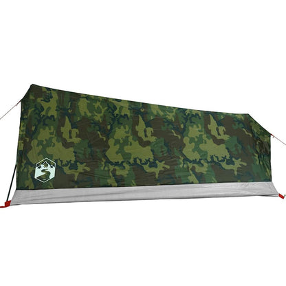 vidaXL Camping Tent 2-Person Camouflage Waterproof - Green - 37895