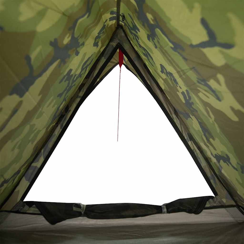 vidaXL Camping Tent 2-Person Camouflage Waterproof - Green - 37895