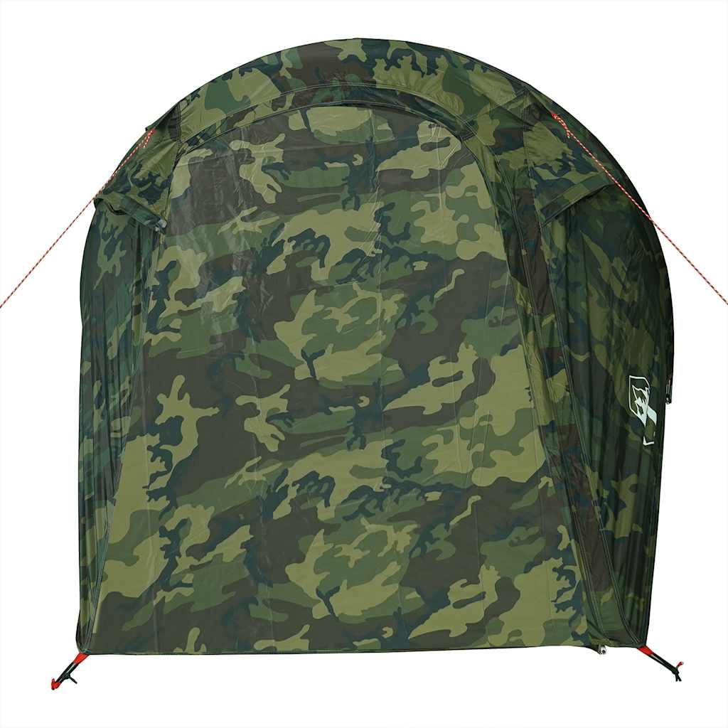 vidaXL Camping Tent Tunnel 3-Person Camouflage Waterproof - Green