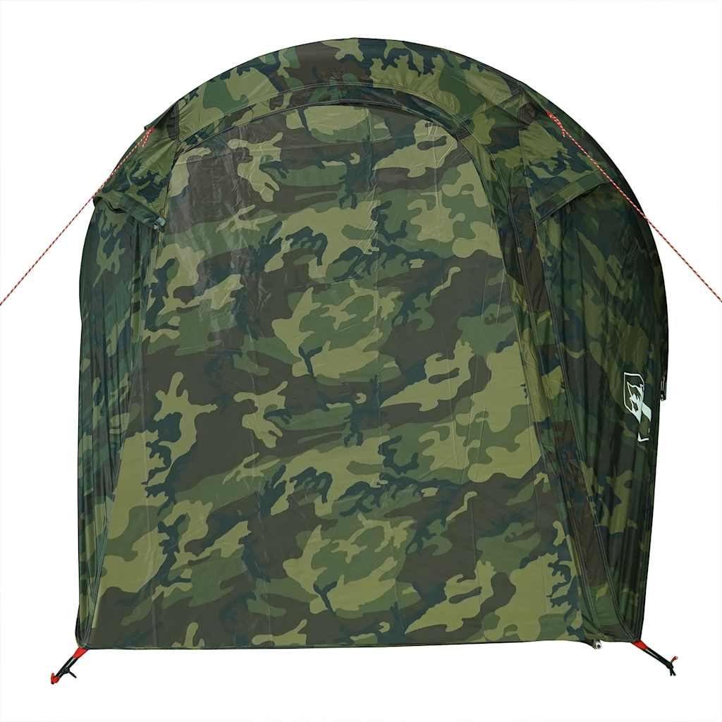 vidaXL Camping Tent Tunnel 2-Person Camouflage Waterproof - Green