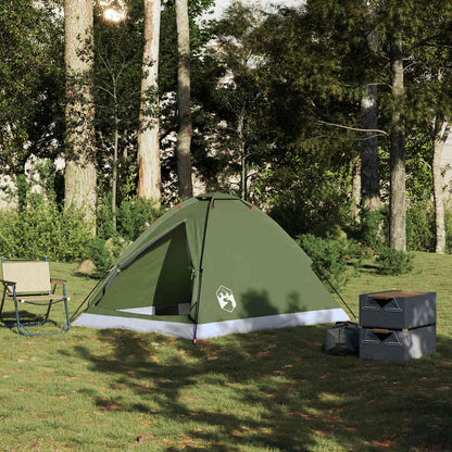vidaXL Camping Tent Dome 2-Person Olive Green Waterproof - 37942