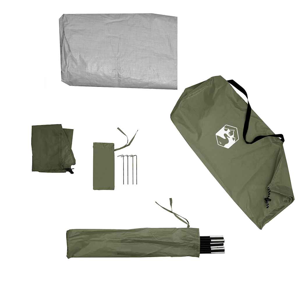 vidaXL Camping Tent Dome 2-Person Olive Green Waterproof - 37942