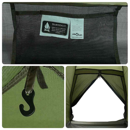 vidaXL Camping Tent Dome 2-Person Olive Green Waterproof - 37942