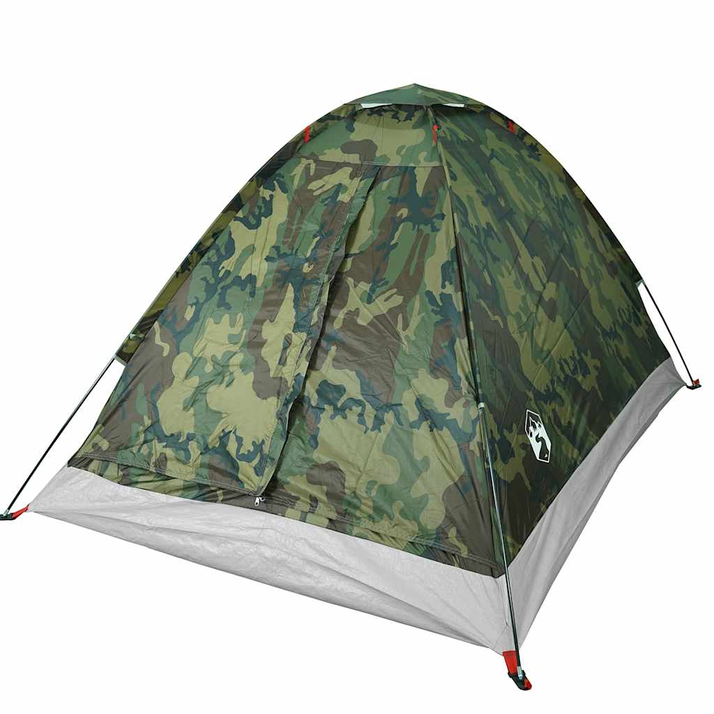 vidaXL Camping Tent Dome 2-Person Camouflage Waterproof - Green - 37949